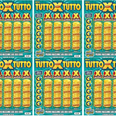 Gratta e Vinci, colpo da 500.000 euro in provincia di Lucca con il “New Tutto per Tutto”